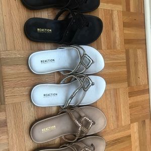 Three pair of Kenneth Cole Reaction Sandals